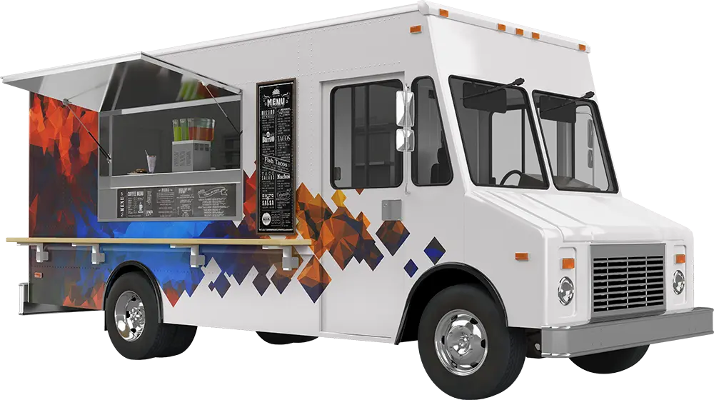 A food truck image is available for purchase, against a white background.